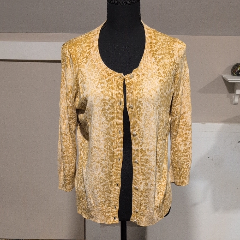Talbots Yellow Textured Jacket